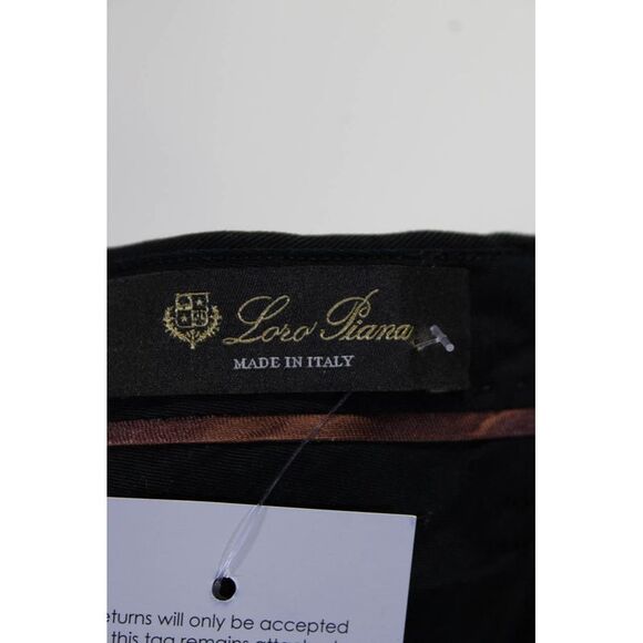 Loro Piana Womens Wool Pleated Front Straight Leg Trousers Pants Navy Blue Size - Picture 4 of 4